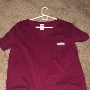 Soft deep red v neck